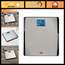 Extra-High Capacity Digital Bathroom Scale 550 lb, Stainless Steel, Step-On Tech