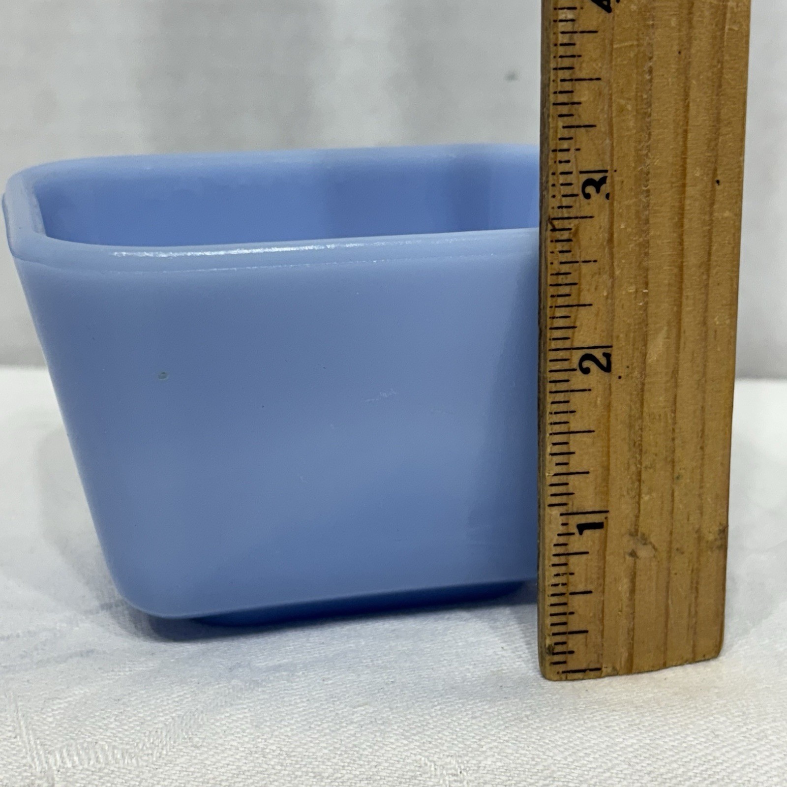 Vintage PYREX Blue Delphite "Fridgie" Small 3.25" Refrigerator Dish No Lid #501