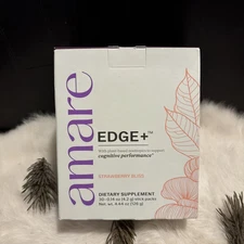 Amare Edge+ Strawberry Bliss Flavor Limited Edition 30 Stick Packs Exp 2027 New!