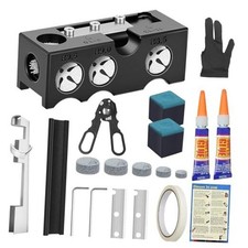 11-in-1 Billiards Pool Cue Tip Shaper, Pool Cue Tips Replacement Kit, 19PCS