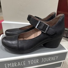 Dansko Roxanne Burnished Nubuck Mary Jane Heels/Pumps Sz 37 NEW