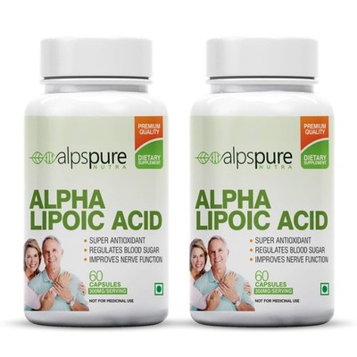 Alpspure Nutra Alpha Lipoic Acid Capsules 60 Capsules Each Set Of 2