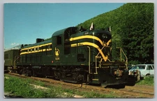Postcard Jersey Central 1554 Locomotive Diesel Engine Jim Thorpe PA
