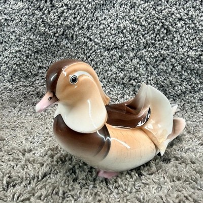 Vintage Nippon Toki Kaisha Fine Bone China Mandarin Duck Figurine 