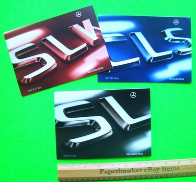 Lot/3 Diff 2009 Mercedes Benz SL / SLK / CLS COLOR CATALOGS Brochures SL600 V-12