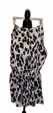 Shein Women’s Jumper 1XL 100% Polyester Sleeveless Multicolor Cheetah Pattern