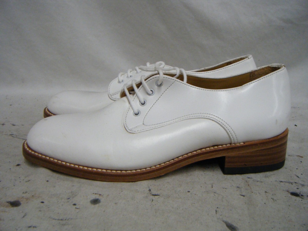 British Army Royal Navy Officers Tropical White Leather Parade