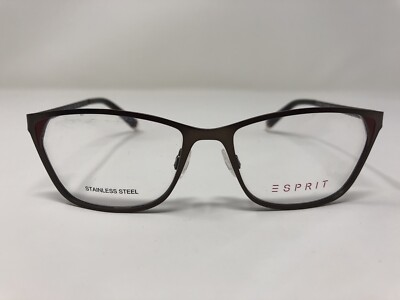 Esprit Eyeglasses Frame ET17488 535 52-16-135 Brown Metal Adult Full Rim MR33