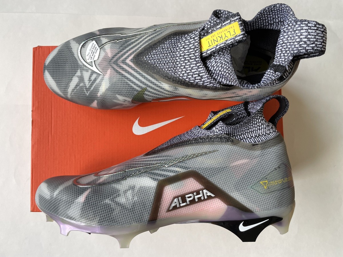 Nike Alpha Menace Elite 3 RW Wolf Grey/Black Football Cleats  display picture 2