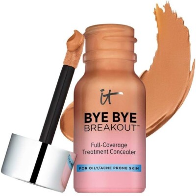 IT COSMETICS BYE BYE BREAKOUT FULL COVERAGE TREATMENT CONCEALER DEEP FULL SIZE!