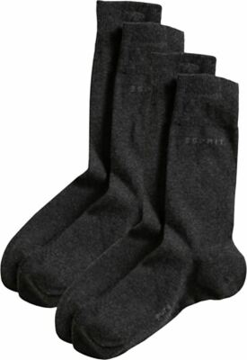 Esprit Mens Basic 2 Pack Socks - Anthracite Melange Grey