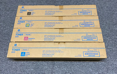 genuine Original Konica Minolta TN324 Full Toner Set of 4 CMYK Bizhub C368 C308