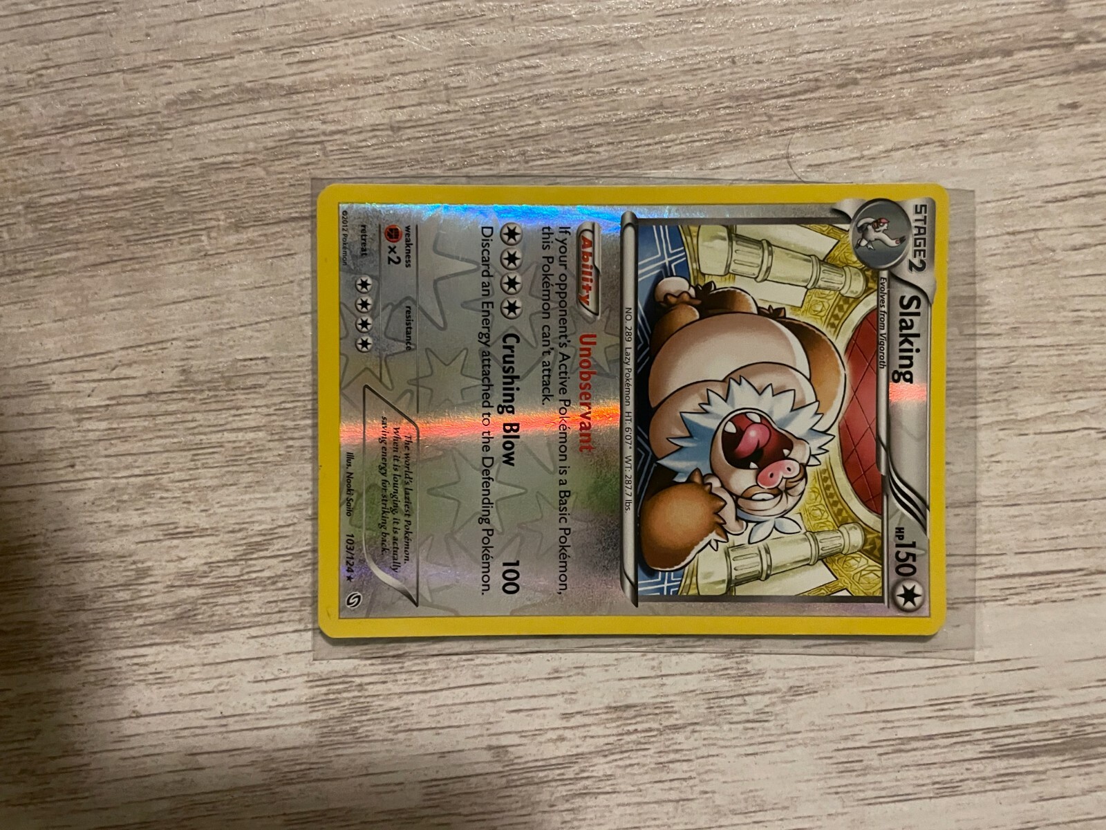 vintage Slaking 103/124 B&W Dragons Exalted REVERSE HOLO