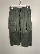 BOY SCOUTS Convertible Uniform Pants Shorts Youth 10 Switchback Cargo Army Green
