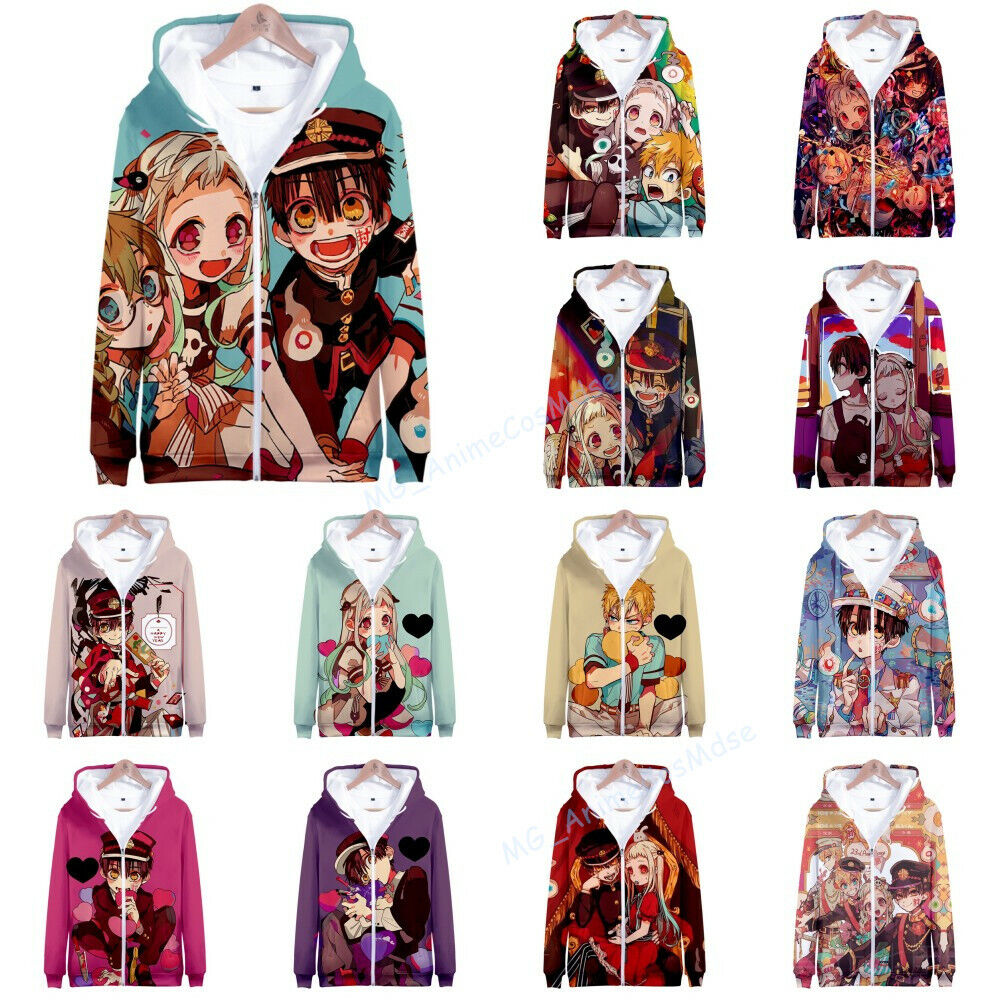 Toilet-Bound Hanako-kun Yugi Amane Nene Yashiro Zip Hoodie Jacket Sweater Toilet-Bound Hanako-kun Yugi Amane Nene Yashiro Zip Hoodie Jacket Sweater