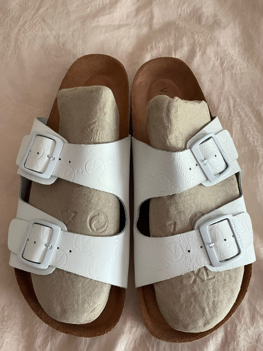 Valentino Birko Buckle Sandals Leather White (US 11) | eBay Valentino Birko Buckle Sandals Leather White (US 11) | eBay
