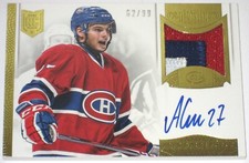 2013-14 PANINI DOMINION ALEX GALCHENYUK HORIZONTAL ROOKIE AUTO PATCH CARD /99. rookie card picture