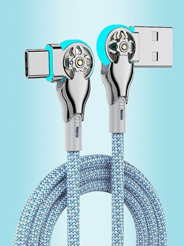 Type-C Data 180° Elbow Fast Sync Charging Charger Cable Cord For Android US - Picture 20 of 22