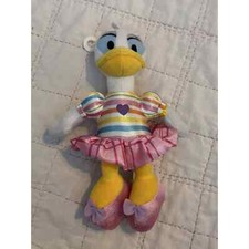 Disney Just Play Daisy Duck Pink Striped Dress Outfit Plush 10  Plush