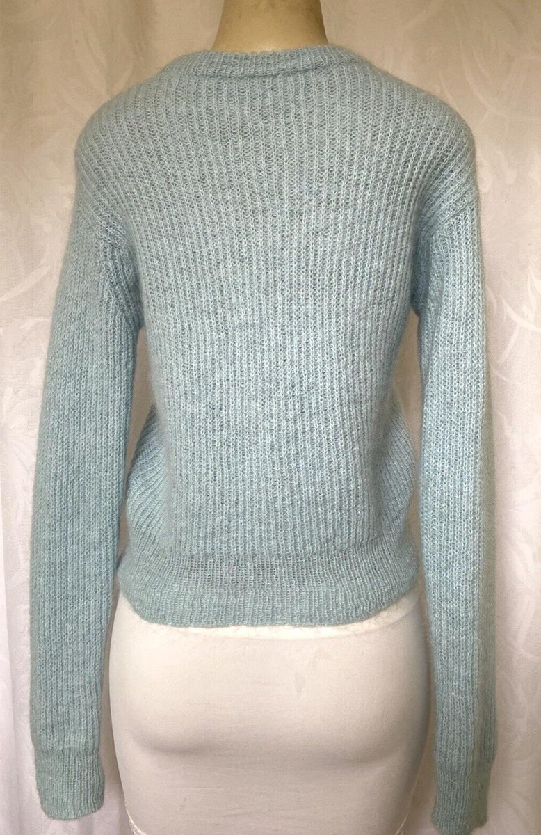 トップス Alexander Wang Mohair Long Knit T by Alexander Wang Mohair Knit Crewneck Sweater Glass Light
