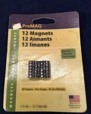 ProMag Flexible Round Magnets-.5" 12/Pkg