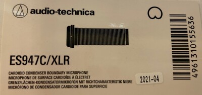 Audio Technica ES947C/XLR Cardioid Condenser Boundary Mic Brand New Free Ship!