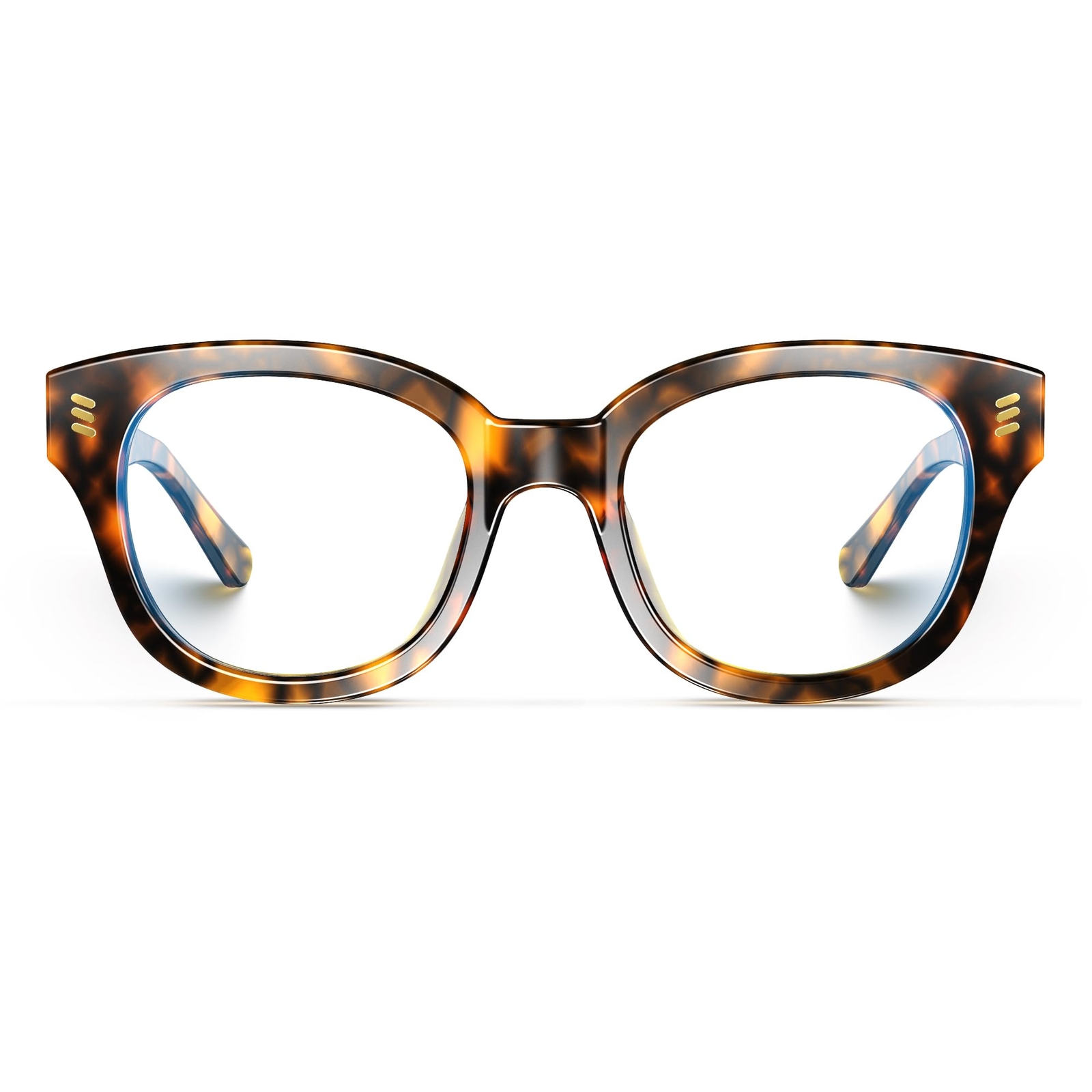 Spring Hinge Medium Round TR90 Blue Light Blocking Glasses with Anti Eye Stra...