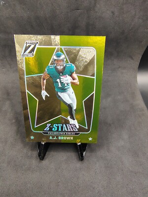 AJ Brown 2022 ZENITH Z-Stars #ZS-6 Gold Holo Foil #3/10 Eagles WR   