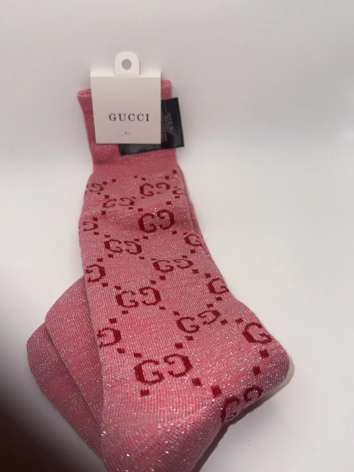 Calcetines tubo Gucci rosa brillante/rojo Foto 4 de 4