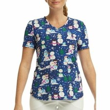 Scrub Star Women M Penguin Playtime Top