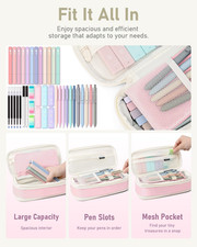 39 PCS Aesthetic School Supplies with Cute Pen Case, 12 Pastel Highlighters, ...