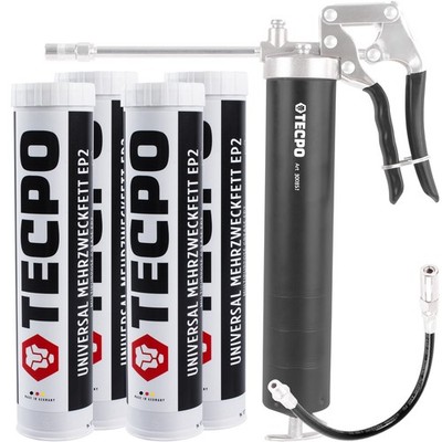 TECPO EINHAND FETTPRESSE HANDFETTPRESSE + MEHRZWECKFETT EP2 LITHIUM FETT 4x400g