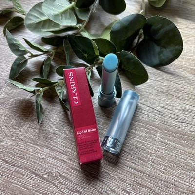 Clarins Lip Oil Balm 00 Cryo Mint Cryo-plumping Plumps Sheer 0.1 Oz New In Box