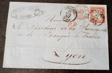 BUSTA VIAGGIATA AFFRANCATA CON 40 CENT. REGNO D'ITALIA 1862 FIRMATA DIENA  