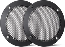 2PCS 4In Black round Speaker Grills Cover, Metal Mesh Speaker Grille Replacement