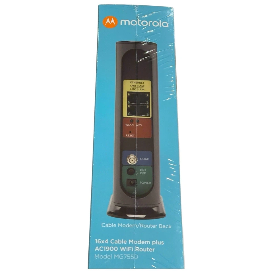 NIB Motorola MG7550 16x4 Cable Modem Plus AC1900 WiFi Router - Image 2 of 4