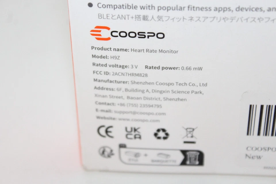 COOSPO H9Z Herzfrequenz-Brustgurt Wiederaufladbar Bluetooth 5.0 Neu Rechnung - Bild 4 von 4