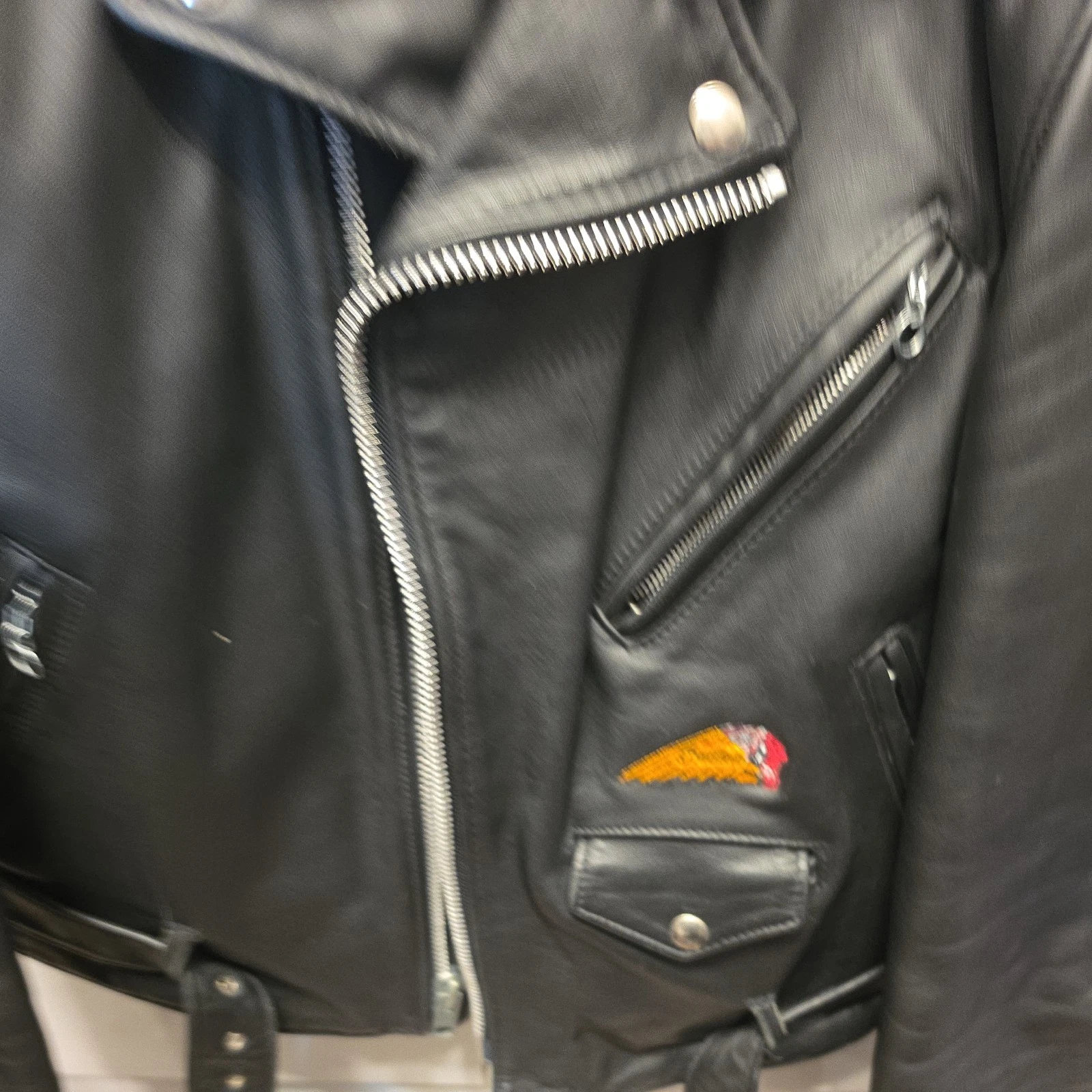 Vintage Indian Motocycle USA Leather Jacket Motorcycle Choppers 80s 90s Sz42 image 3