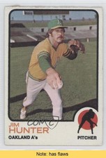 1973 Topps Catfish Hunter Jim Hunter #235 HOF READ 2u3