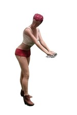 ATLANTIC, Figur mit Schwamm und Kleidung Rot und Weiß, 1/32, ATLAN32016_ROUGE...