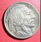 1917D US Buffalo Nickel! "Denver" Mint! XF! SHARP! FULL HORN! Old US Coin!