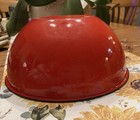 Vintage Huta Silesia Enamel Mixing Bowl Red & White # 24, Metal Made In Poland — photo 3