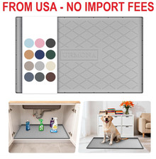Under Sink Mat for Kitchen Waterproof, 34" x 22" Silicone Under Sink Mat for She