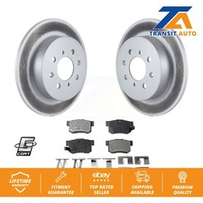 Rear Coated Disc Brake Rotors And Ceramic Pads Kit For Honda Civic Acura EL