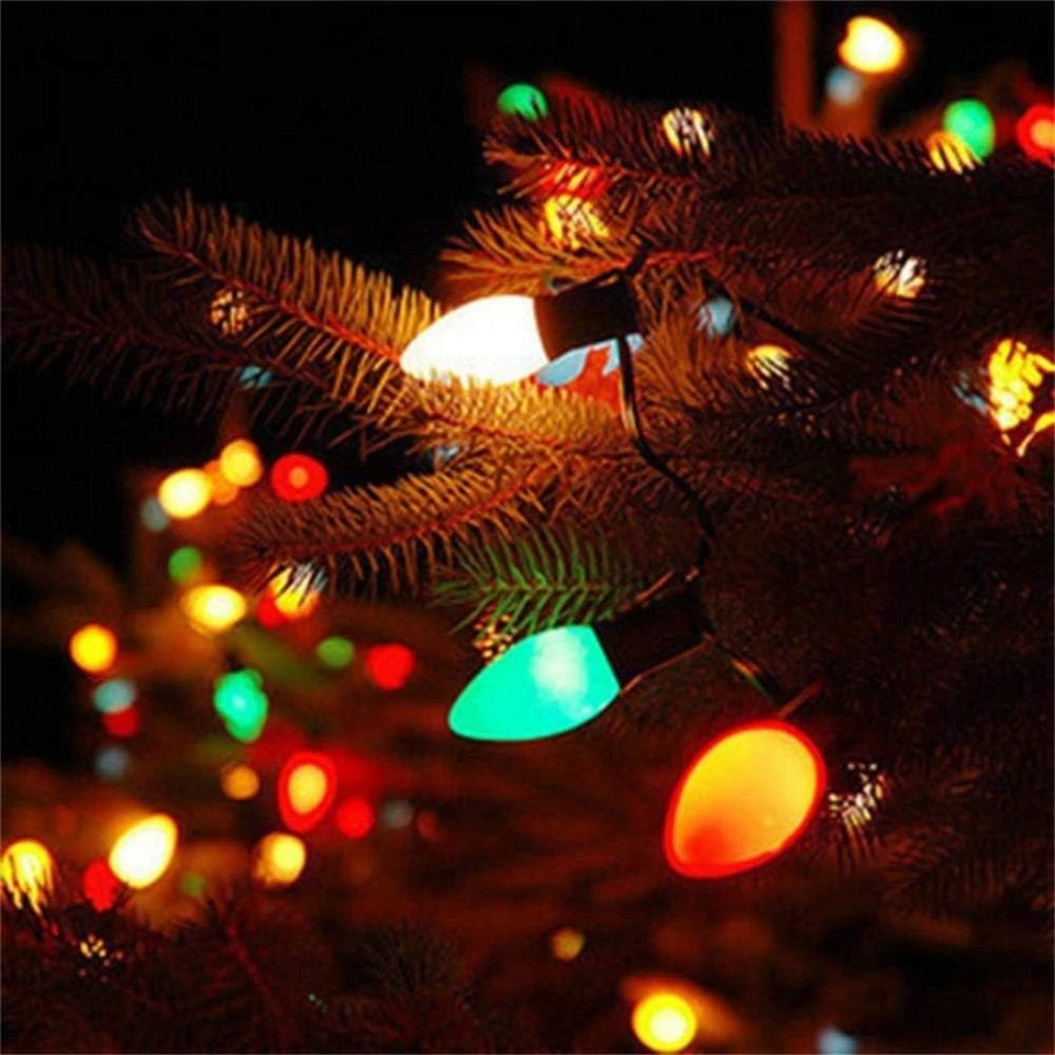 C7 Multicolor Christmas Lights Outdoor, 25Ft Vintage String Lights with 27 LEDs - Image 3 of 4