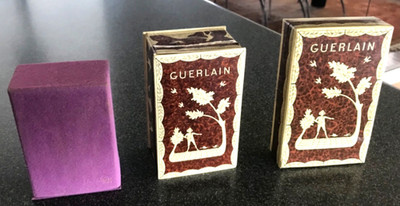 3  Vintage GUERLAIN Mitsouko Baccarat Paris Empty Perfume Box