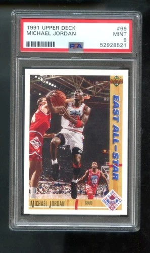 1991-92 Upper Deck #69 Michael Jordan PSA 9 Graded Card NBA East All-Star AS 91