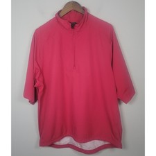 Zero Restriction Tour Series Mens Large 1/4 Zip Windbreaker Pullover Pink
