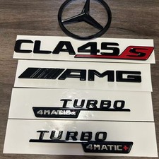 Mercedes Benz CLA45S AMG Turbo 4Matic C117 Stern Hinten Emblem Aufkleber Schwarz