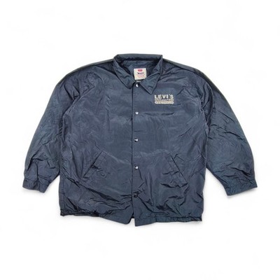 Levis Jacke Herren M Schwarz Coach Jacket Regenjacke Vintage
